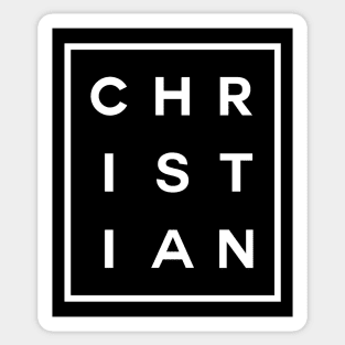 Christian Boxed (White) Sticker